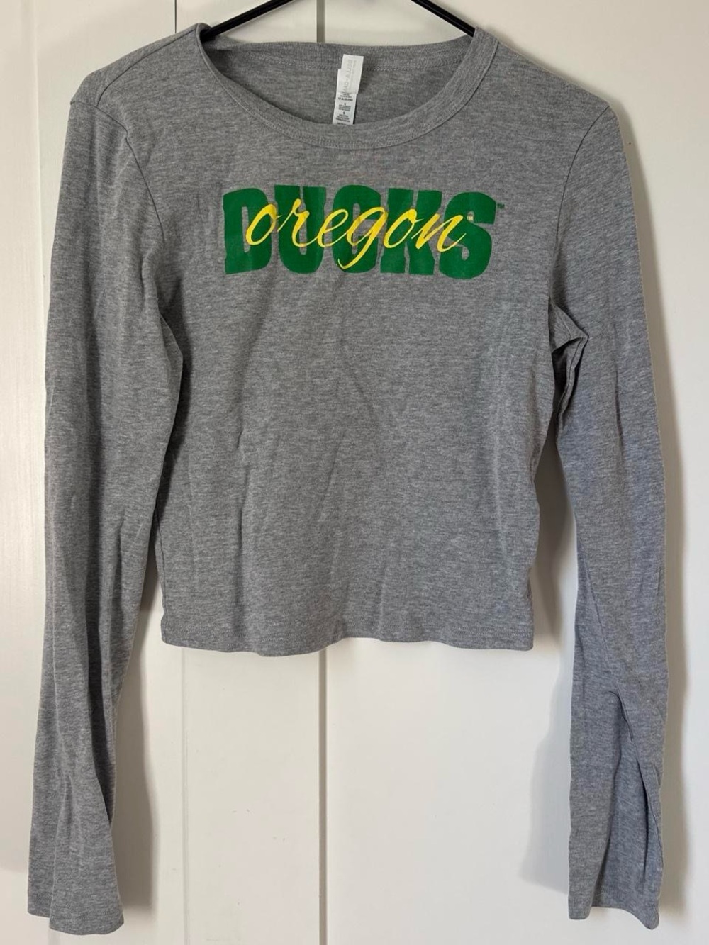 Gray 'Ducks Oregon' Long Sleeve Tee